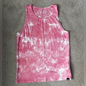 Hurley Men's Everyday Washed Lowers Jersey Tank Top (Pink/White)